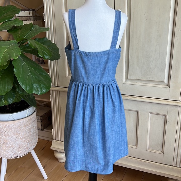 J. CREW Chambray Romper Style Dress 🌸 Size 8 - Picture 4 of 7